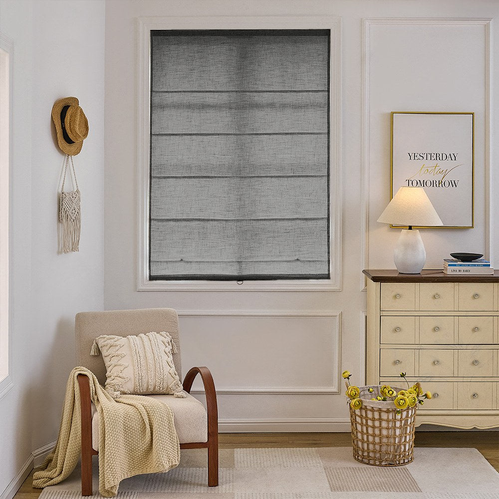 Arabella Light Linen Roman Shade