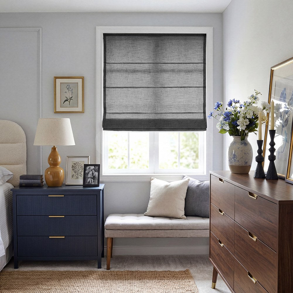 Arabella Light Linen Roman Shade