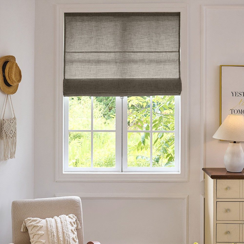 Arabella Light Linen Roman Shade