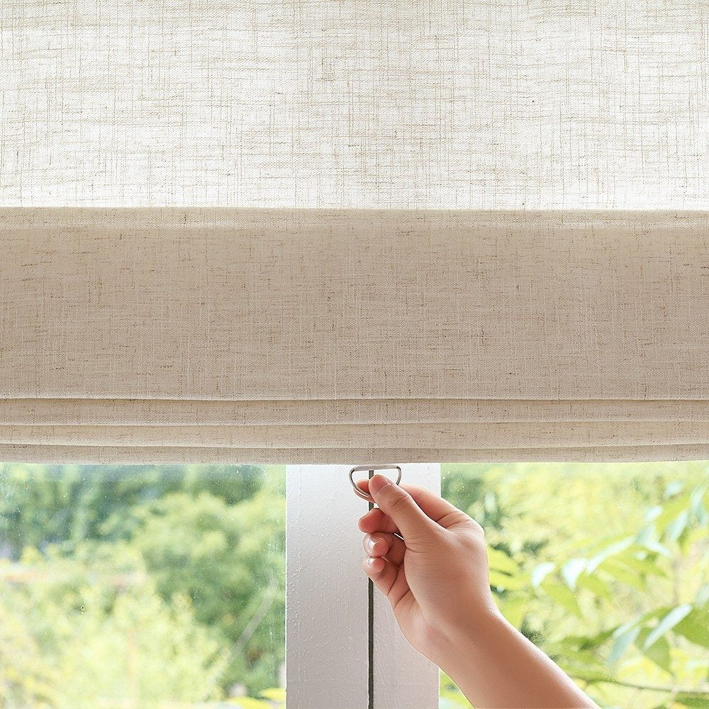 Arabella Light Linen Roman Shade