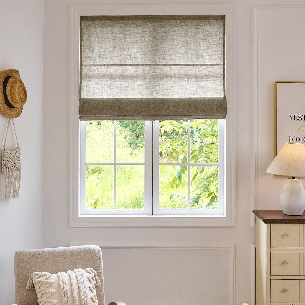 Arabella Light Linen Roman Shade