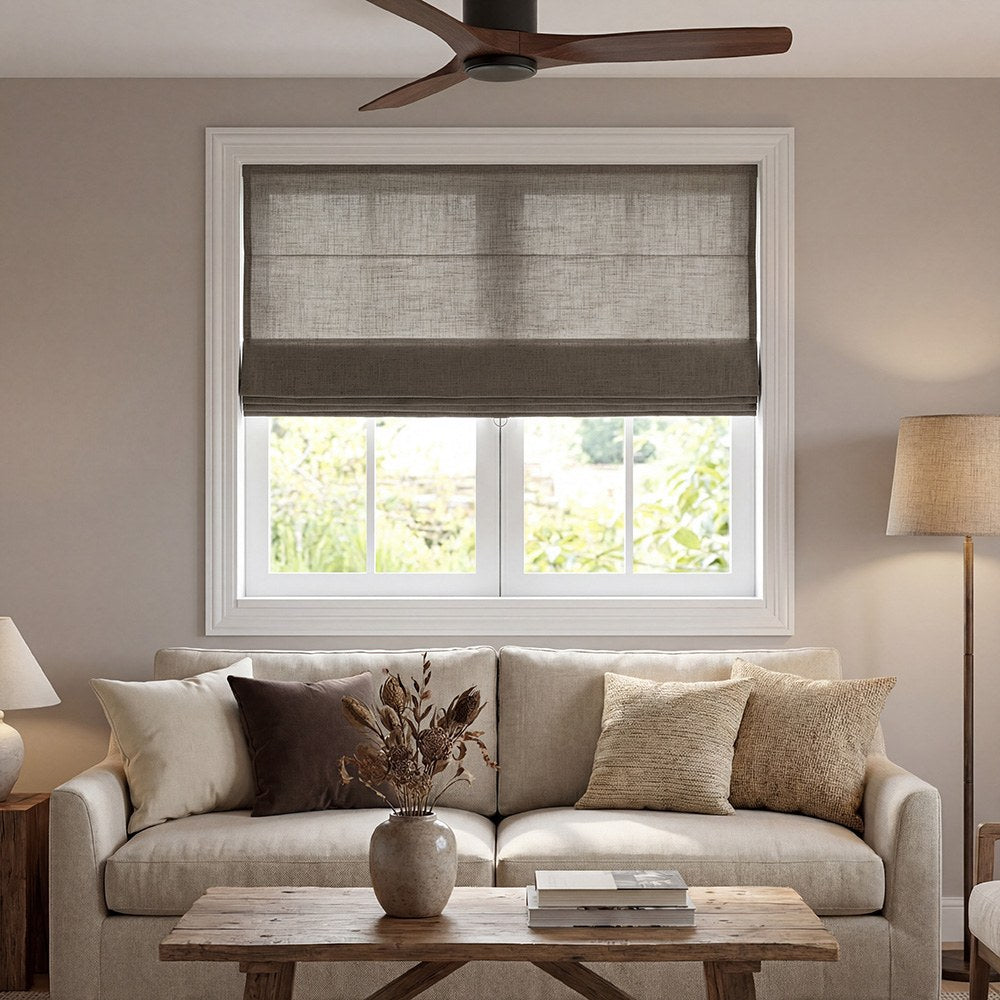 Arabella Light Linen Roman Shade