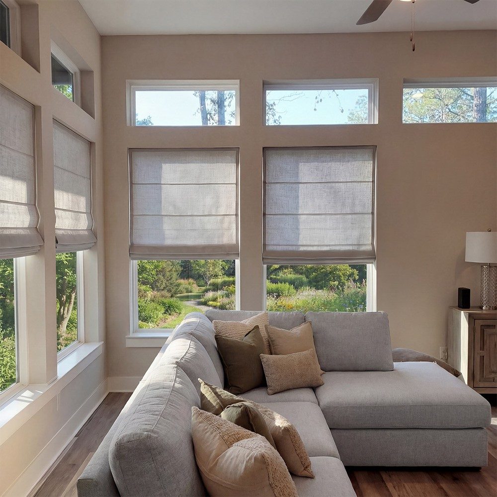 Arabella Light Linen Roman Shade
