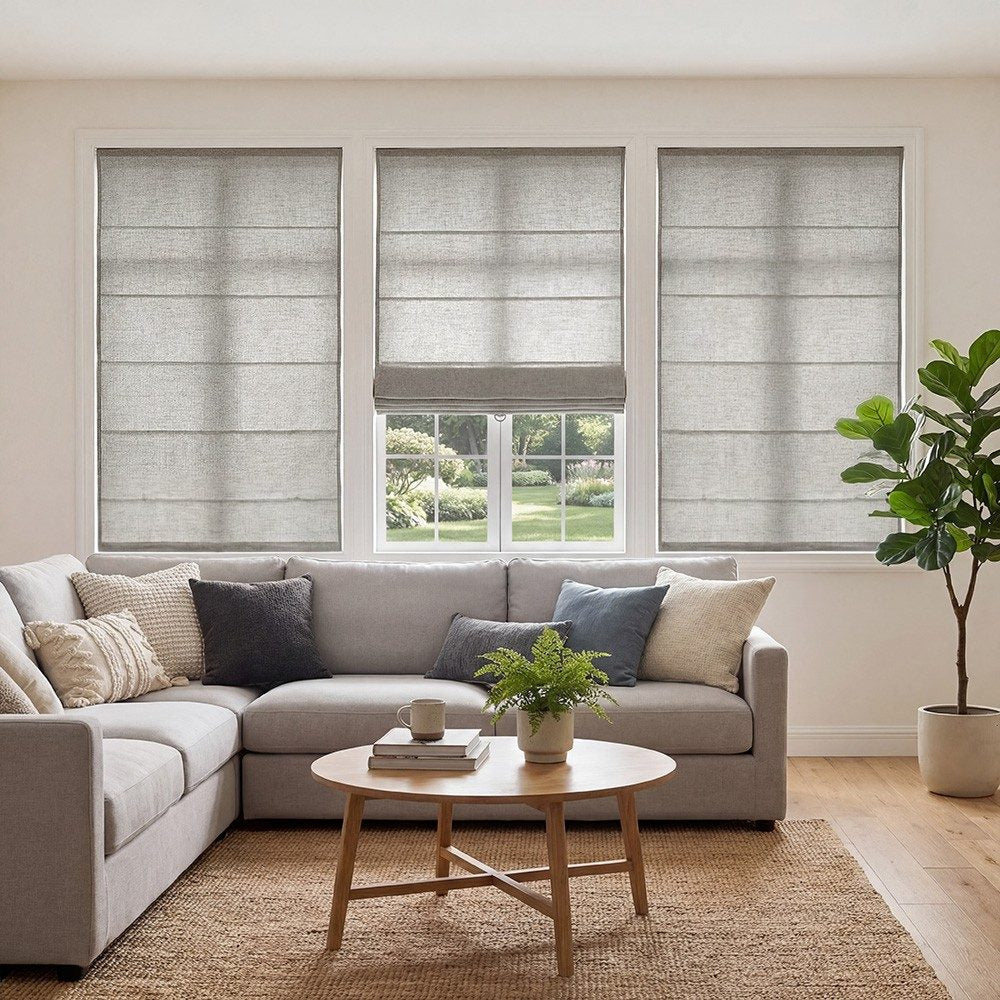 Arabella Light Linen Roman Shade