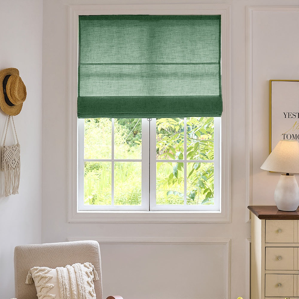 Arabella Light Linen Roman Shade