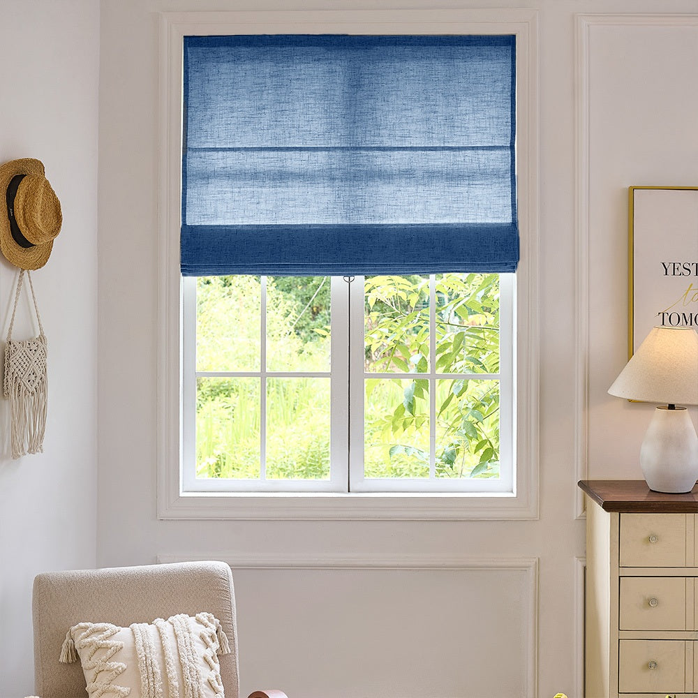 Arabella Light Linen Roman Shade