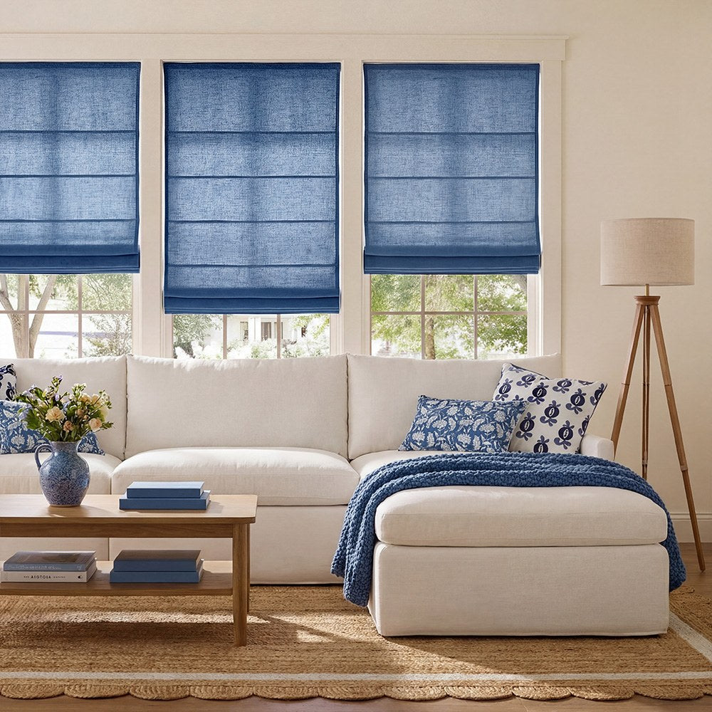 Arabella Light Linen Roman Shade