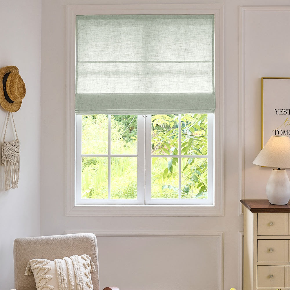 Arabella Light Linen Roman Shade