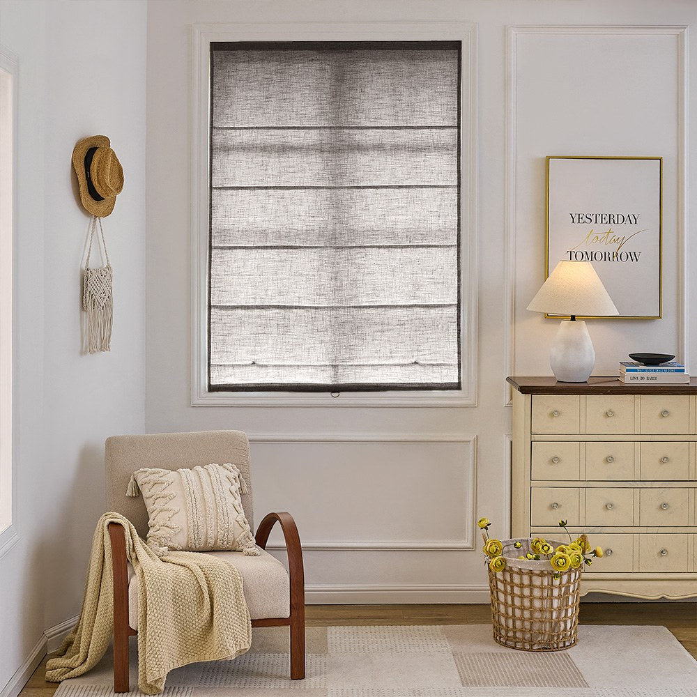 Arabella Light Linen Roman Shade
