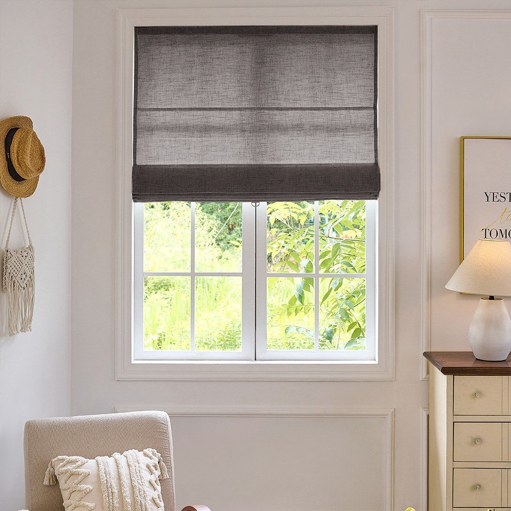 Arabella Light Linen Roman Shade