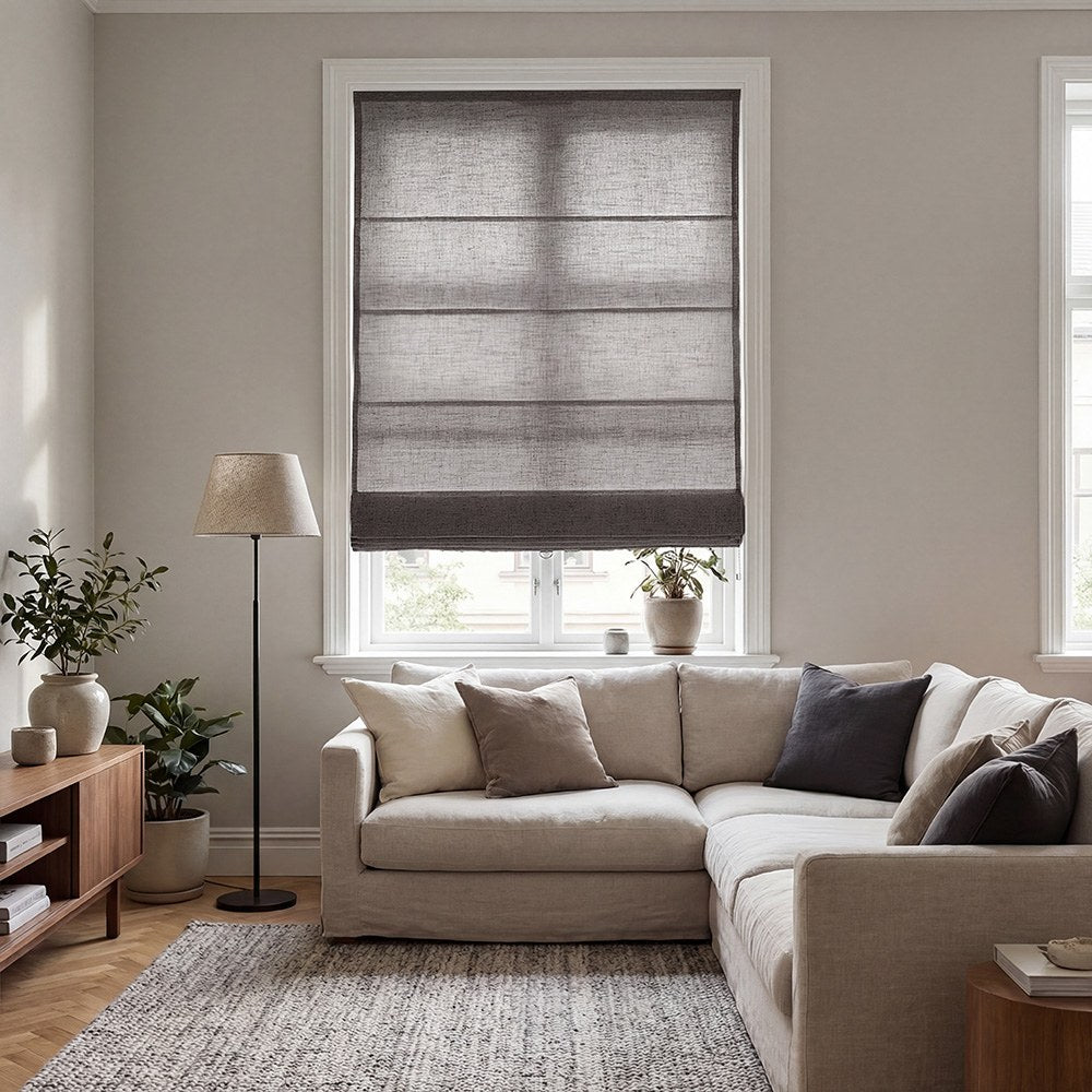Arabella Light Linen Roman Shade