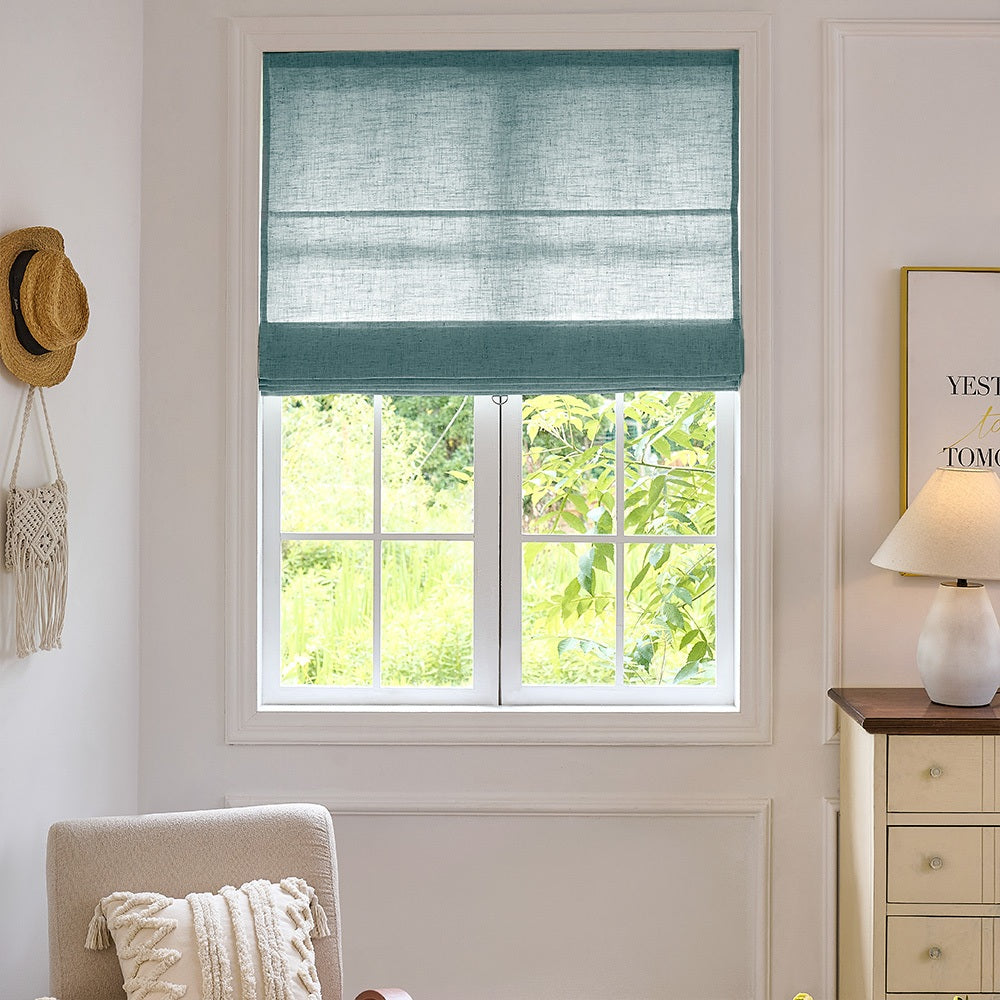 Arabella Light Linen Roman Shade