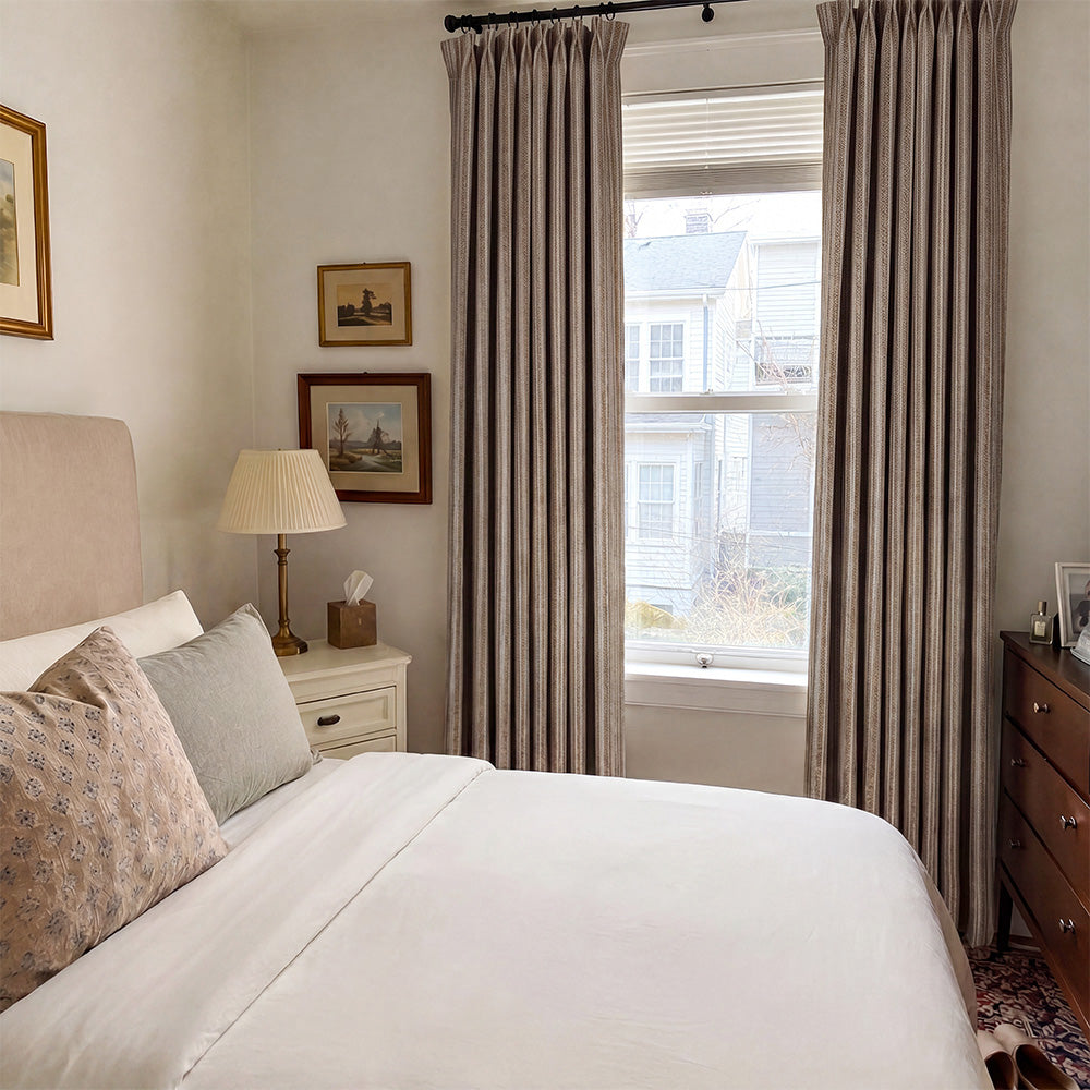Ashton Classic Double-Sided Textured Stripe Curtains