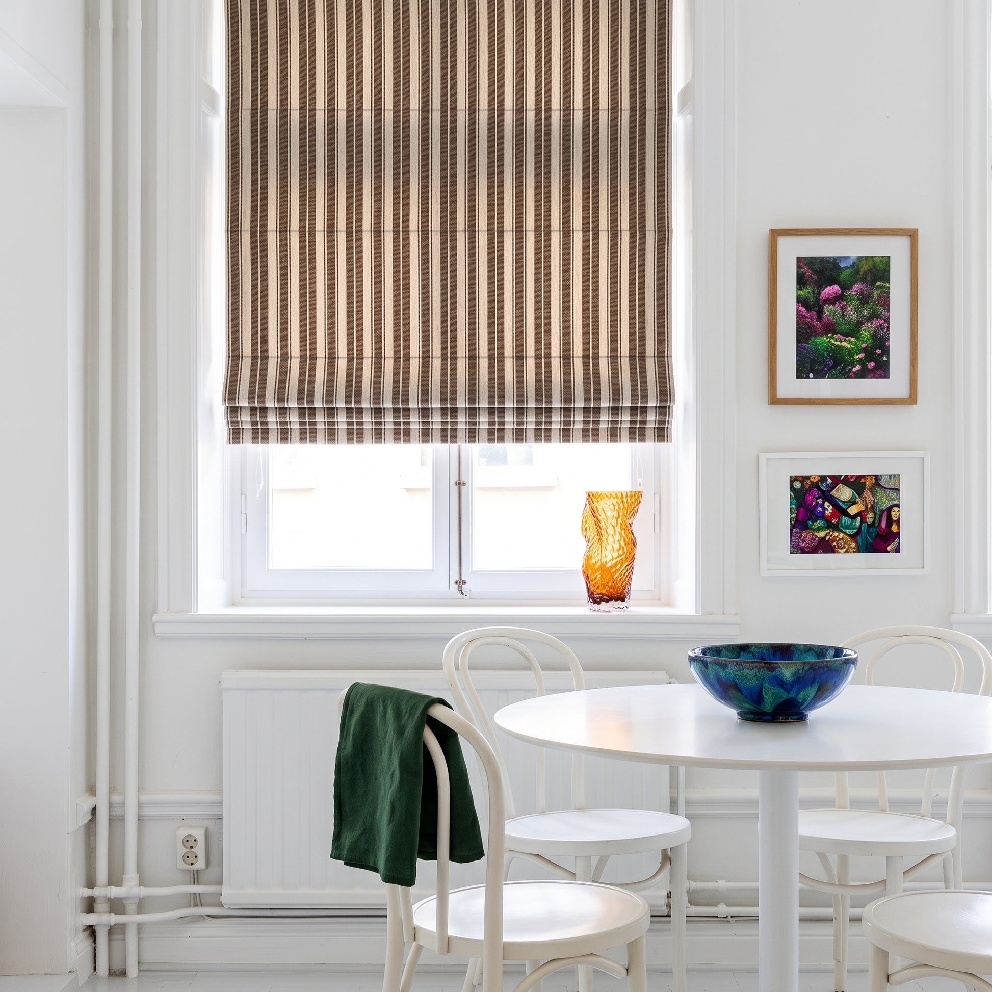 Ashton Classic Double-Sided Textured Stripe Roman Shade