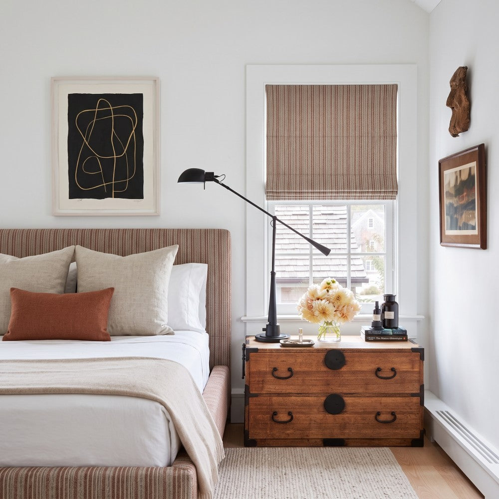 Ashton Classic Double-Sided Textured Stripe Roman Shade