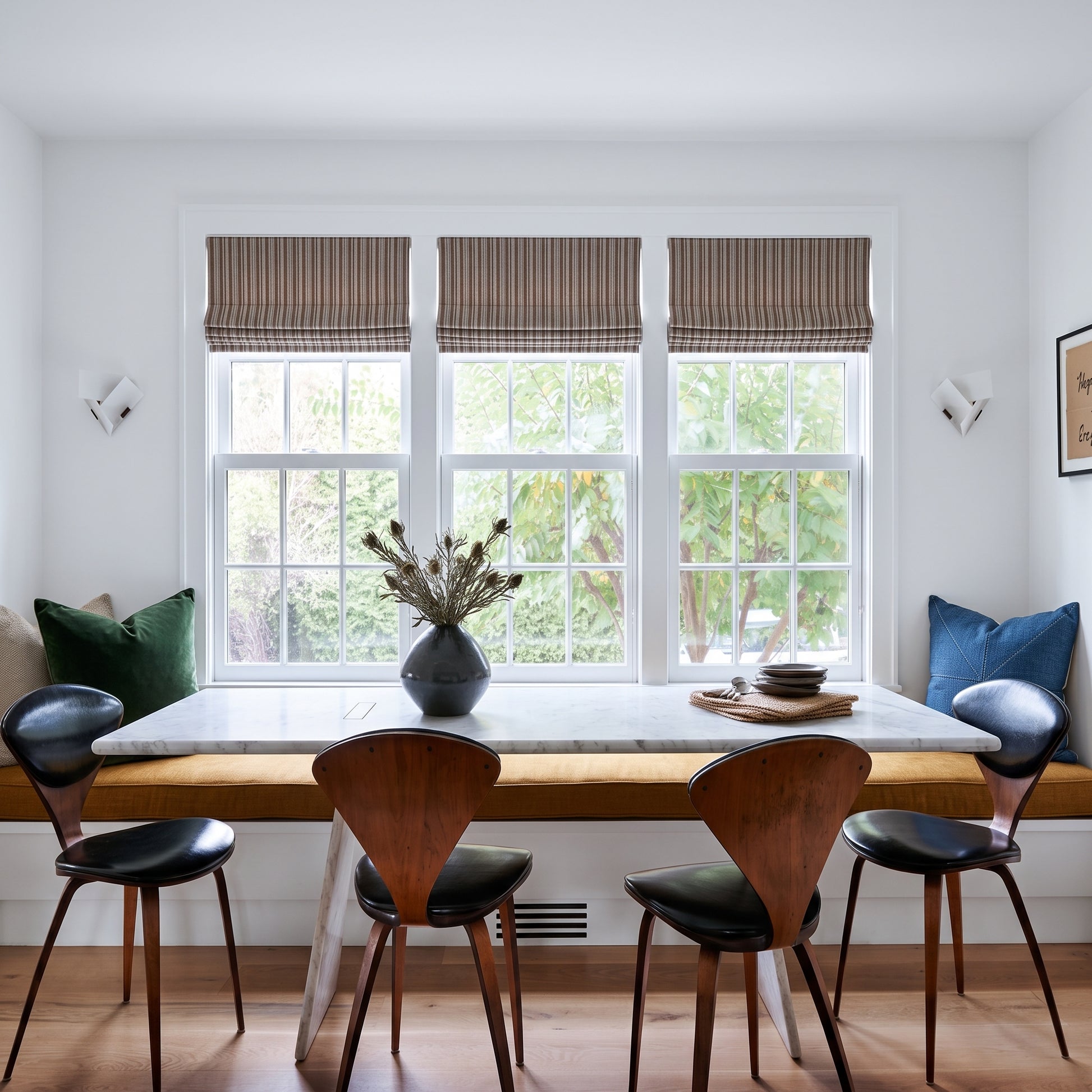Ashton Classic Double-Sided Textured Stripe Roman Shade