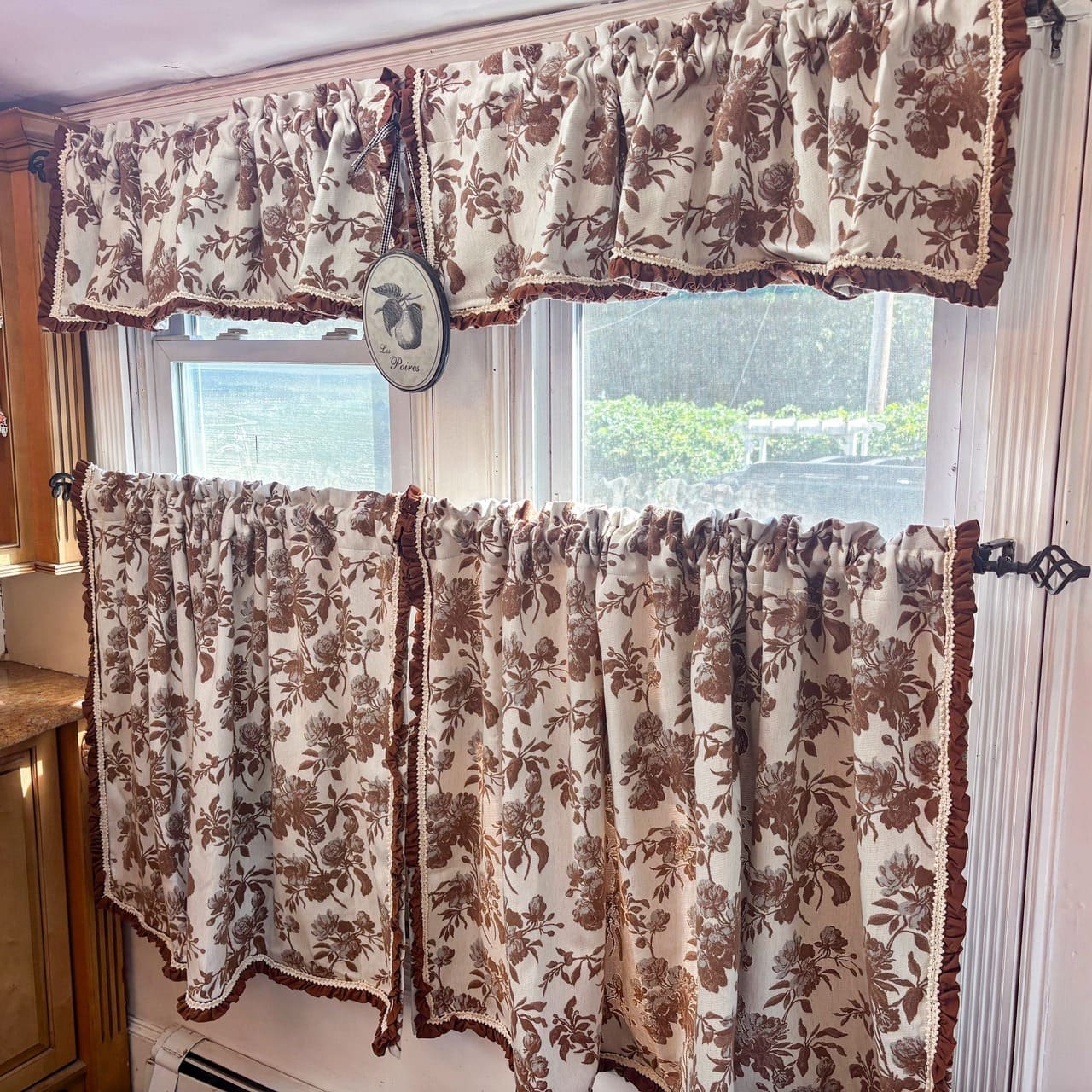 Aurora Vintage Floral Cafe Curtains