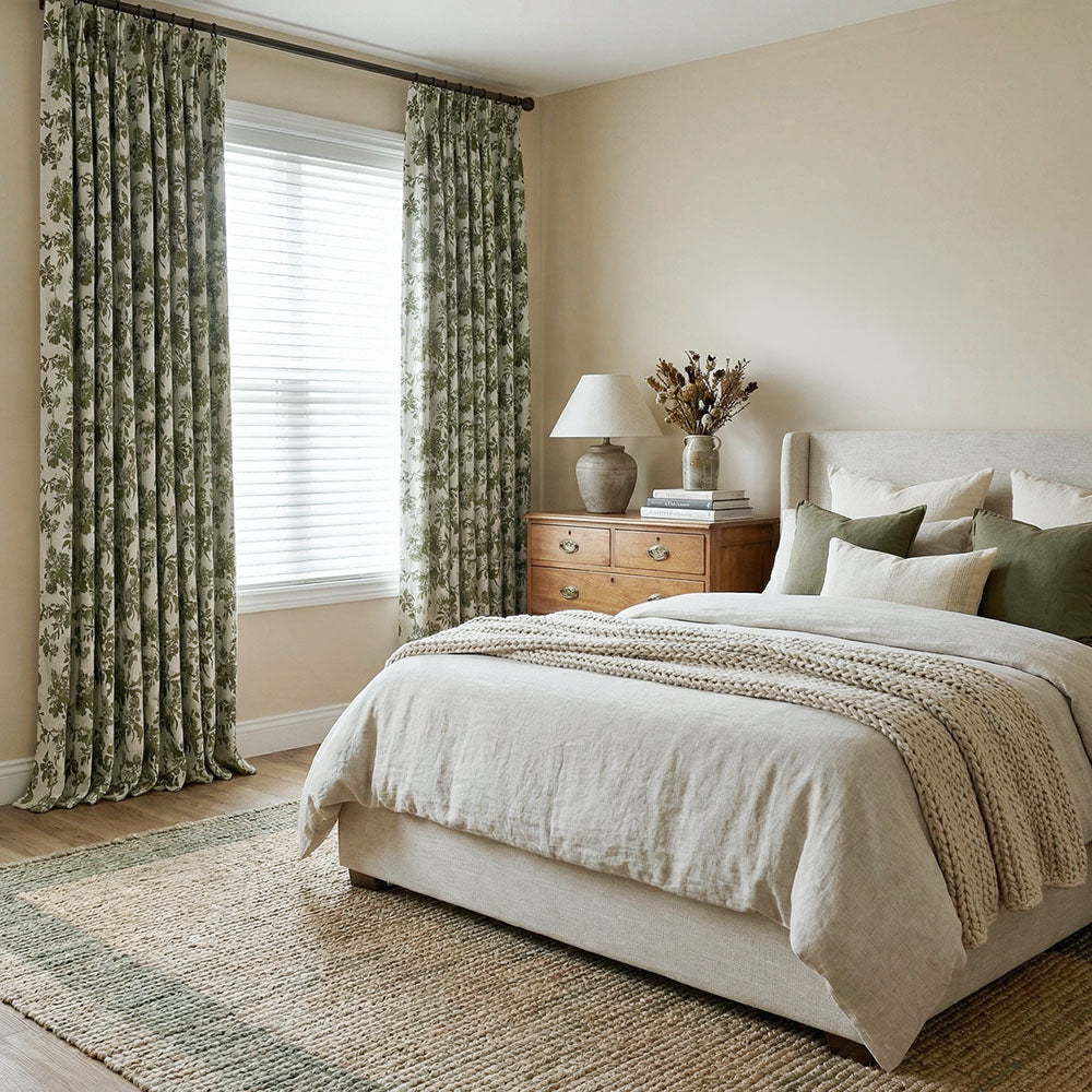 Aurora Retro Rose Blooming Jacquard Custom Curtains