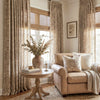 Austin Beige Damask Linen Custom Curtains