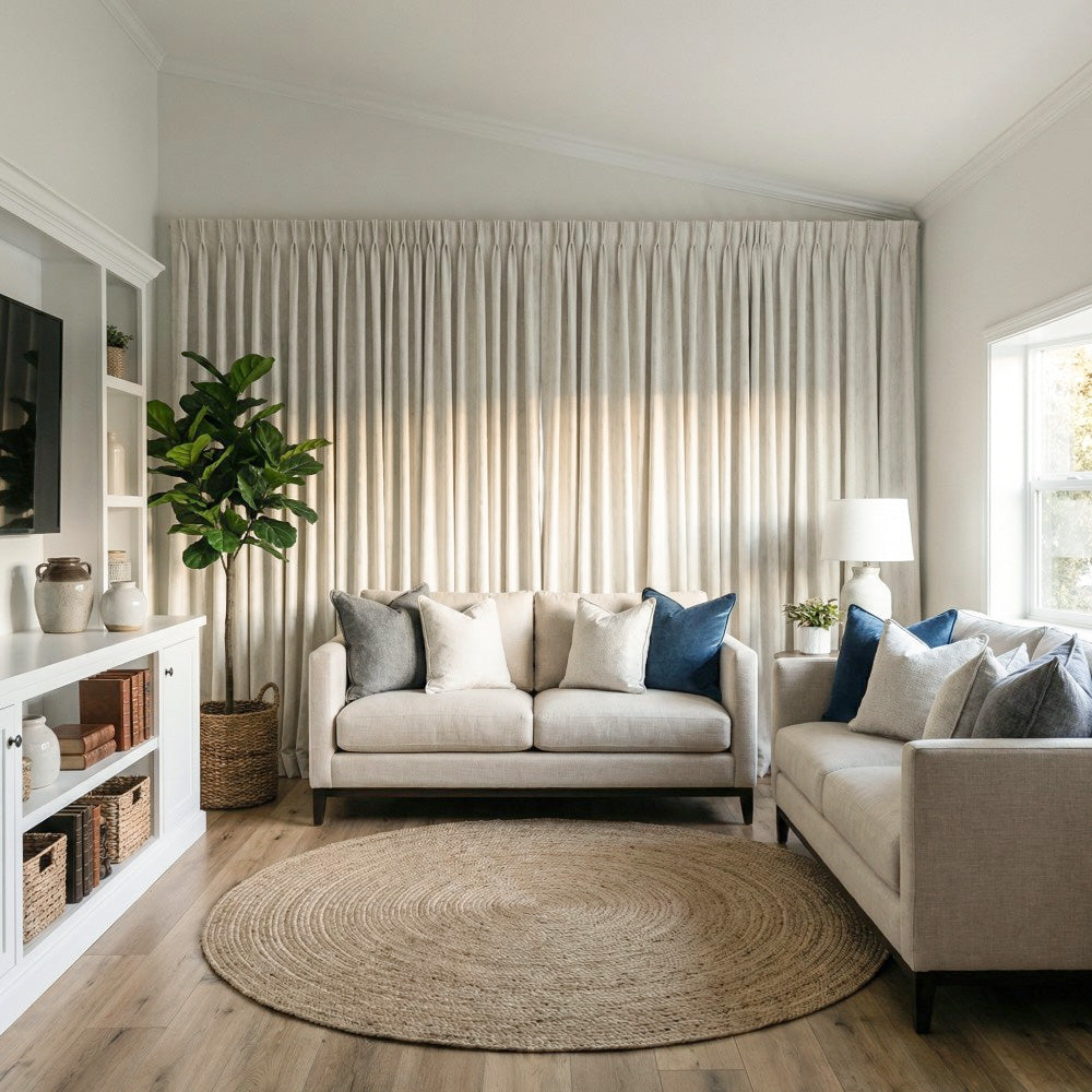 Ayo Wood Grain Textured 100% Blackout Curtains