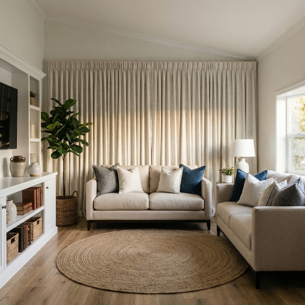 Ayo Wood Grain Textured 100% Blackout Curtains