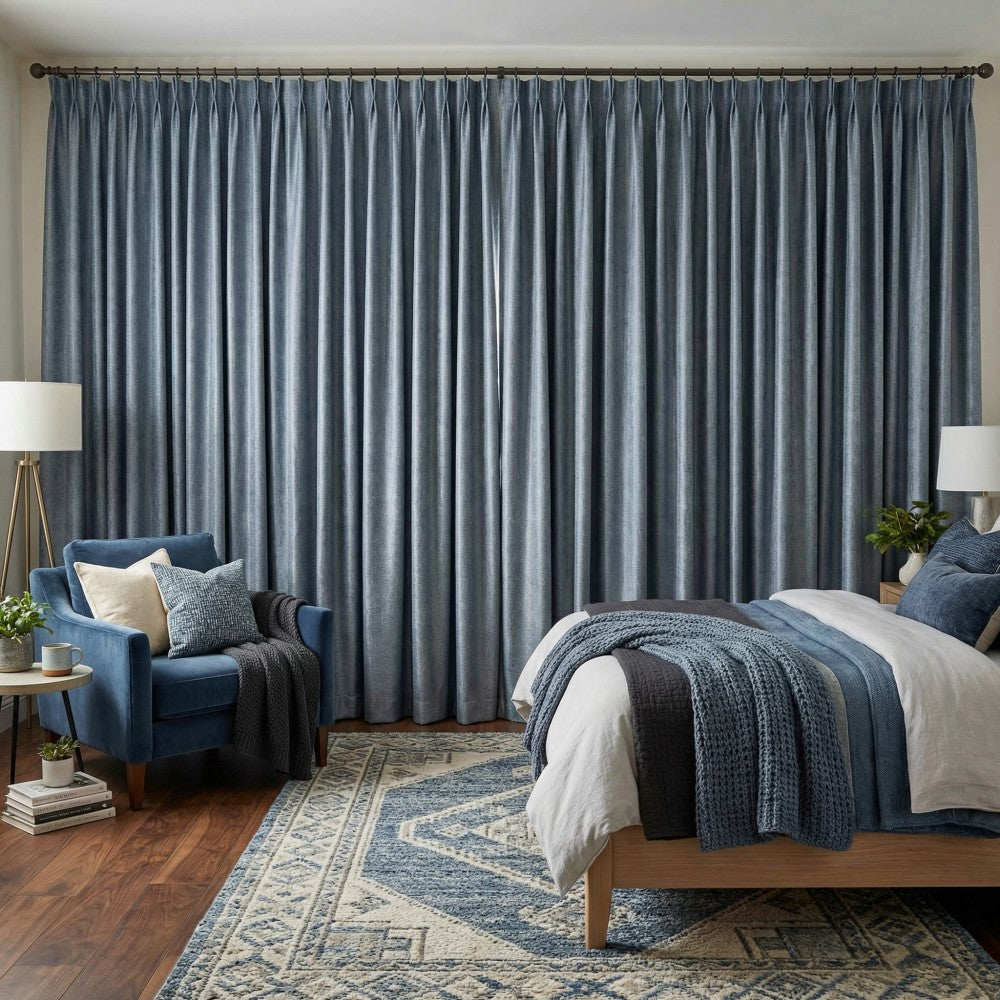 Ayo Wood Grain Textured 100% Blackout Curtains