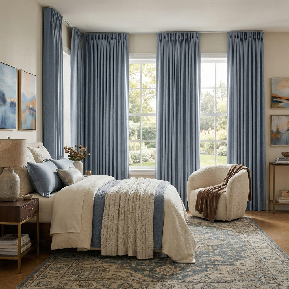 Ayo Wood Grain Textured 100% Blackout Curtains