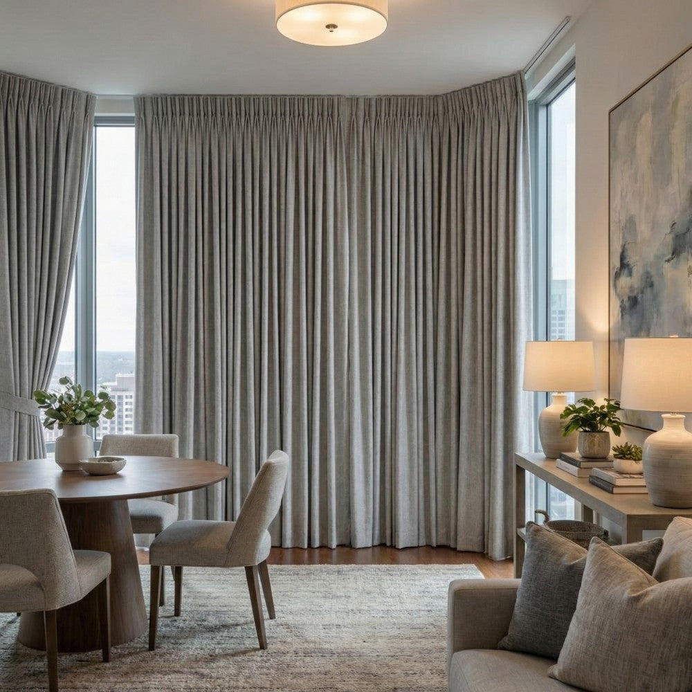 Ayo Wood Grain Textured 100% Blackout Curtains