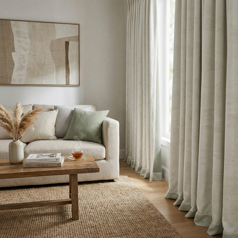 Ayo Wood Grain Textured 100% Blackout Curtains