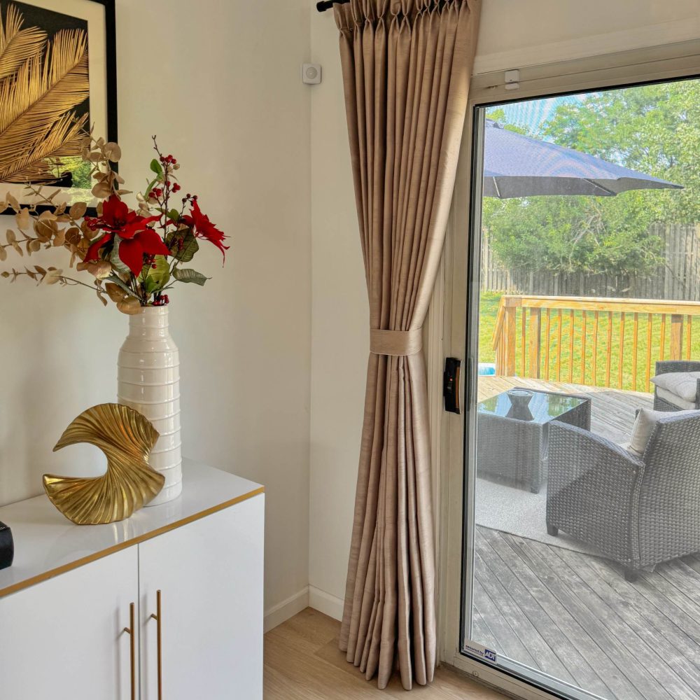 Ayo Wood Grain Textured 100% Blackout Curtains