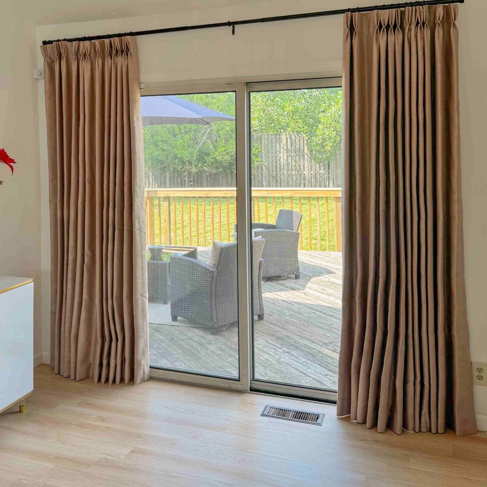 Ayo Wood Grain Textured 100% Blackout Curtains