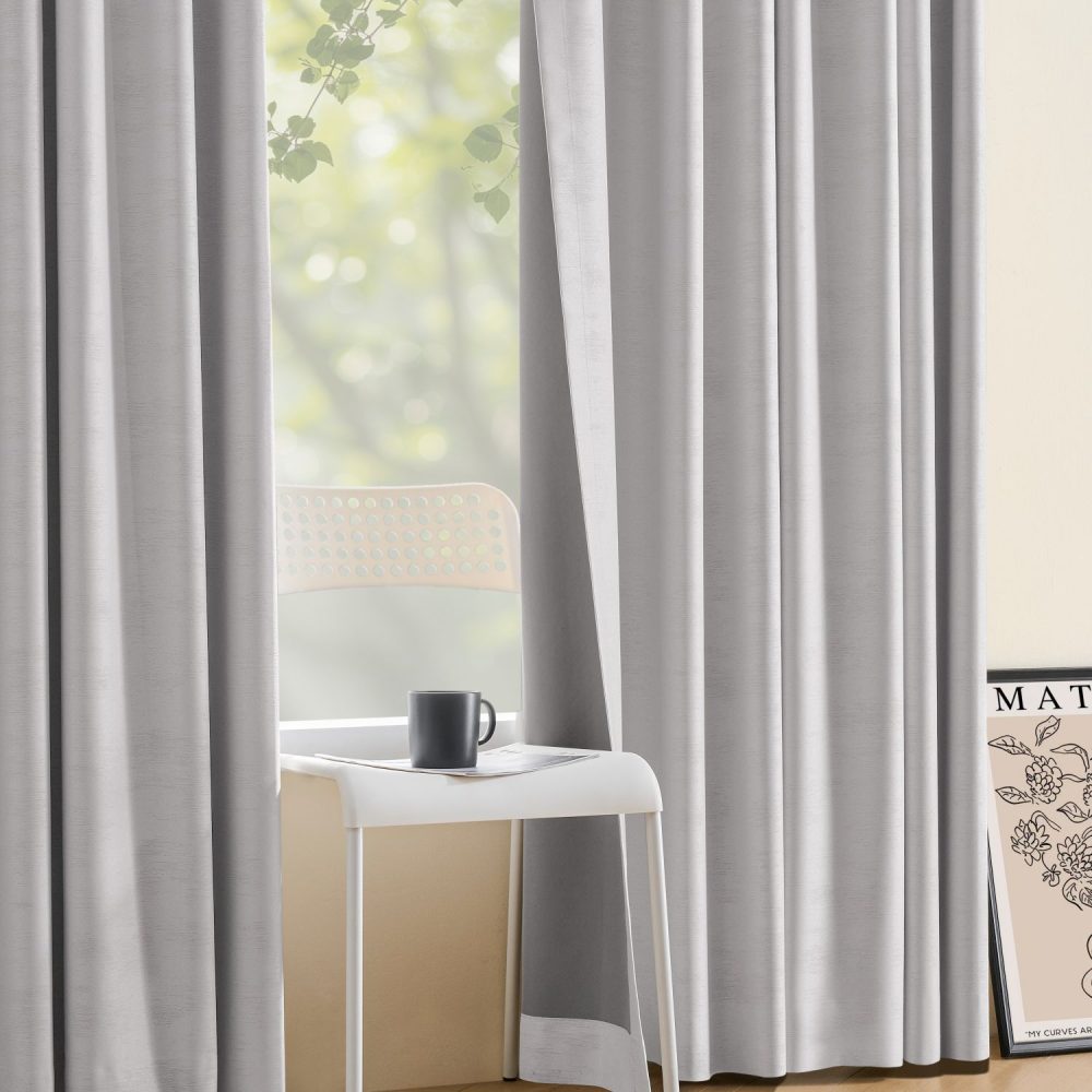 Ayo Wood Grain Textured 100% Blackout Curtains