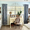 Bailey Vintage Navy Blue Floral Printed Curtains