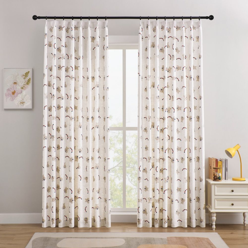 Beatrice Joyful Little Elephant Prints Soft Curtains