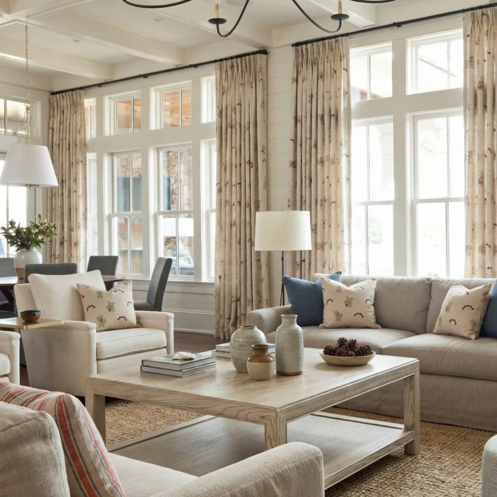 Beatrice Joyful Little Elephant Prints Soft Curtains