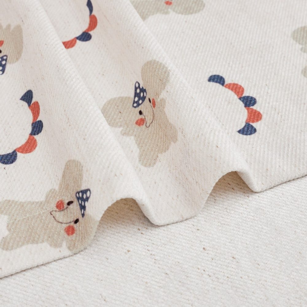 Beatrice Joyful Little Elephant Prints Soft Curtains