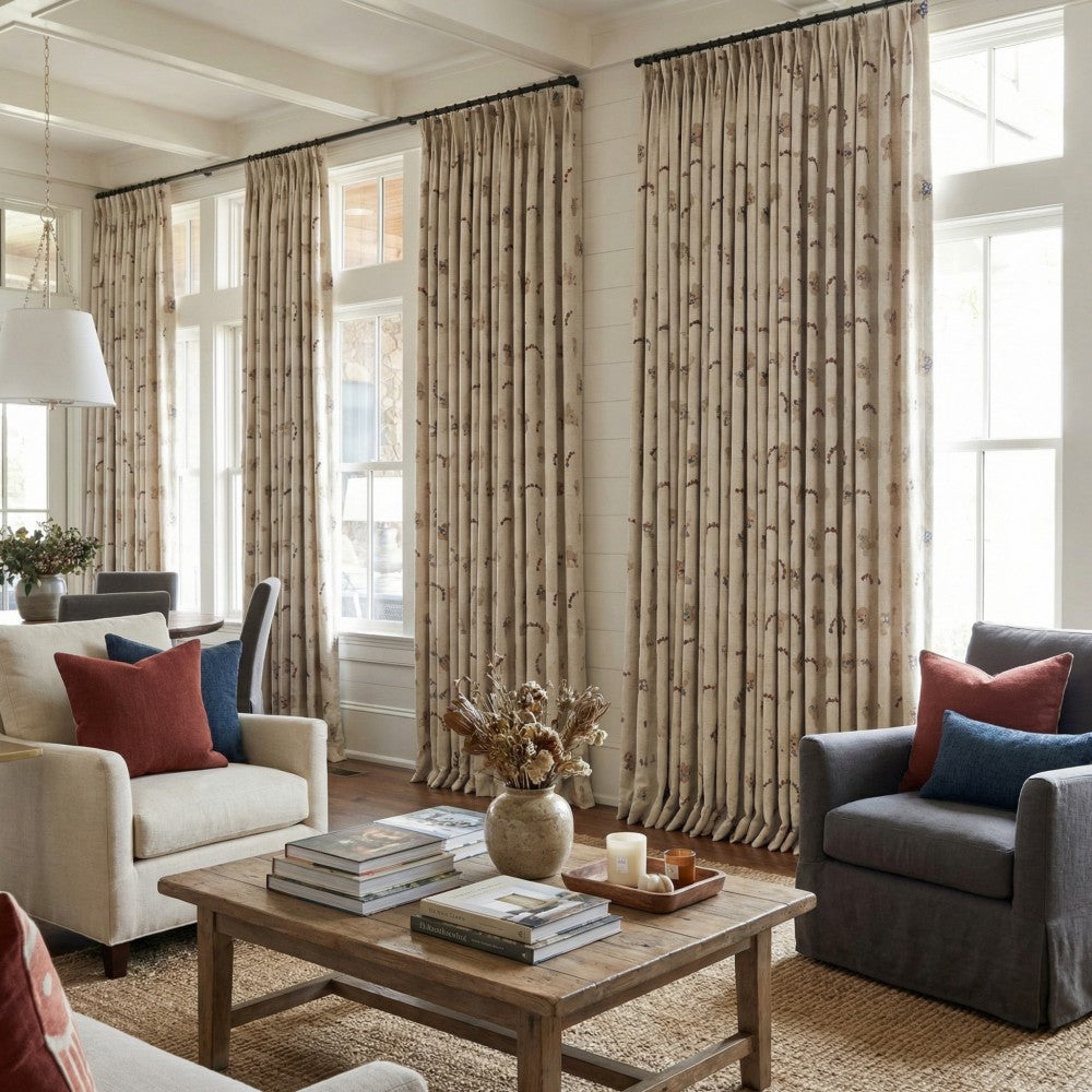 Beatrice Joyful Little Elephant Prints Soft Curtains