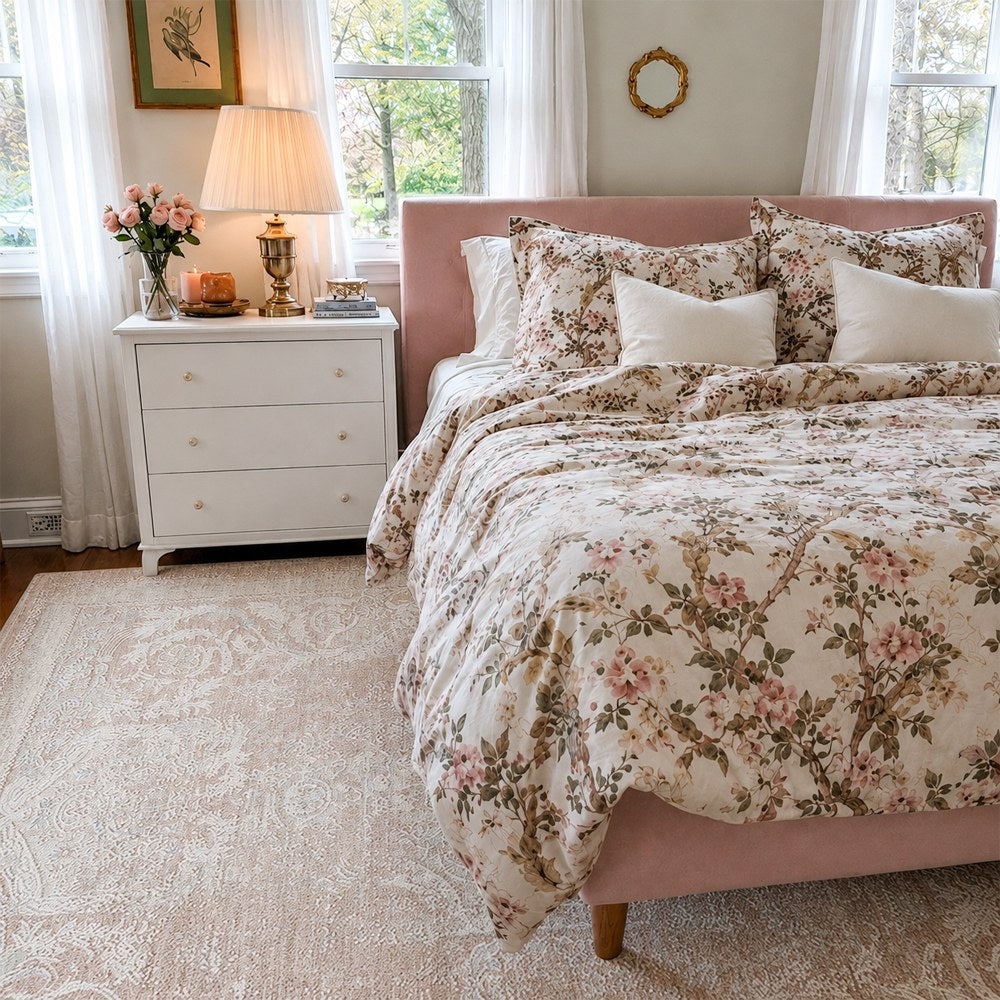 Tapis Bennett turc à motifs vintage haut-bas