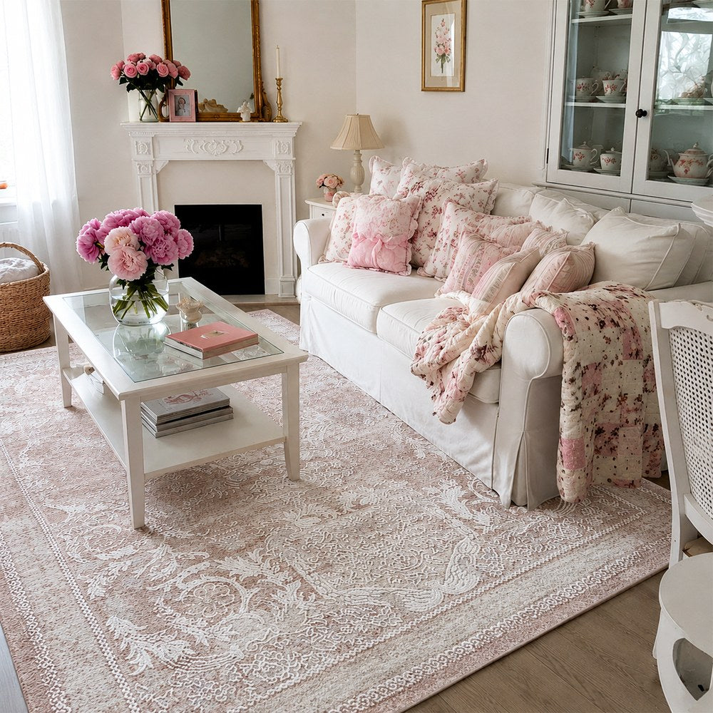 Tapis Bennett turc à motifs vintage haut-bas