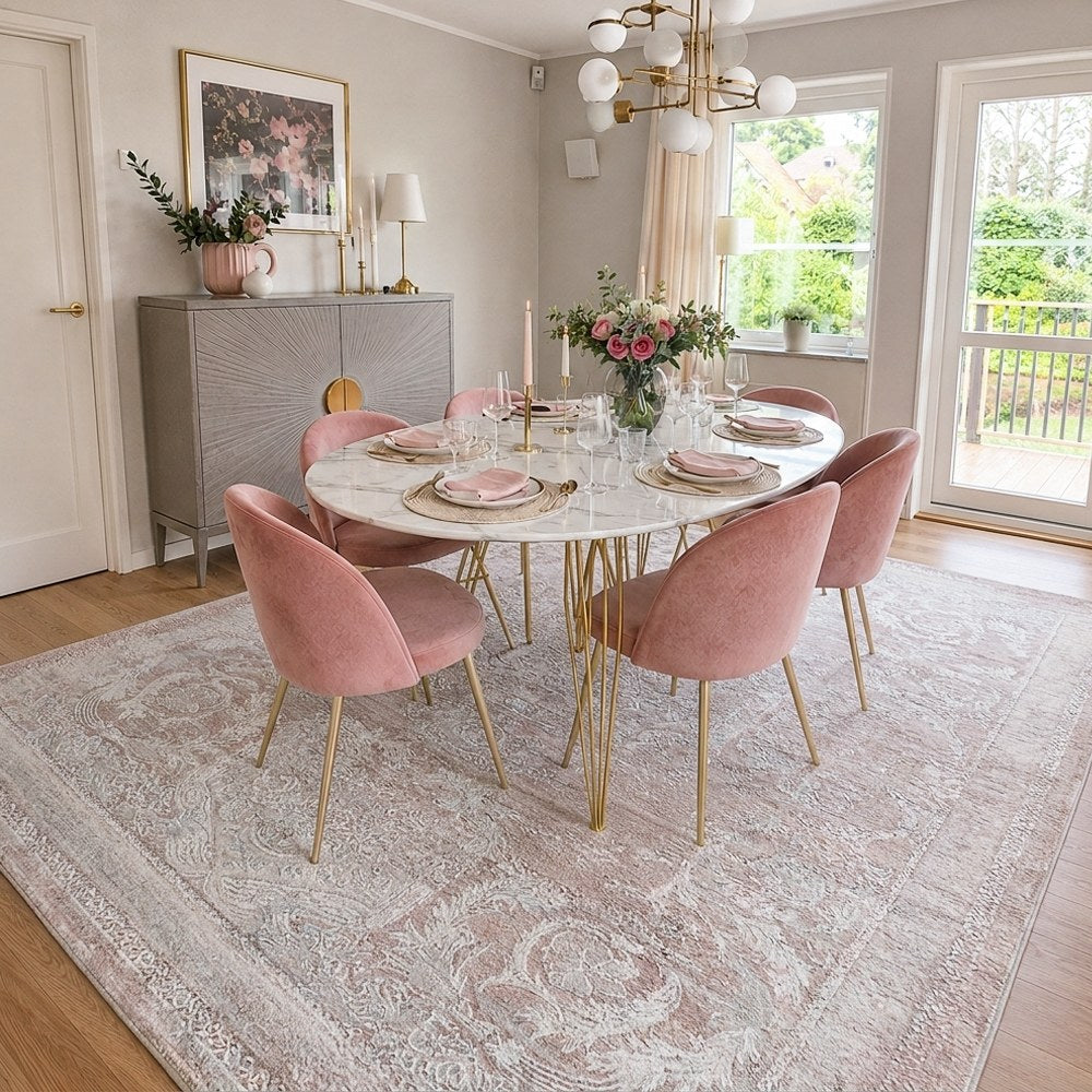 Tapis Bennett turc à motifs vintage haut-bas