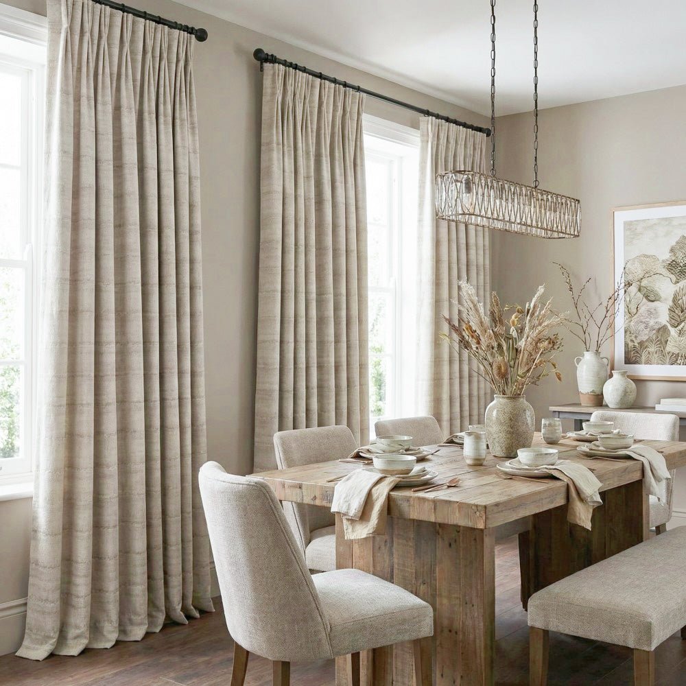 Betty Wood Grain Striped Curtains