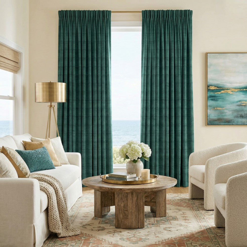 Betty Wood Grain Striped Curtains