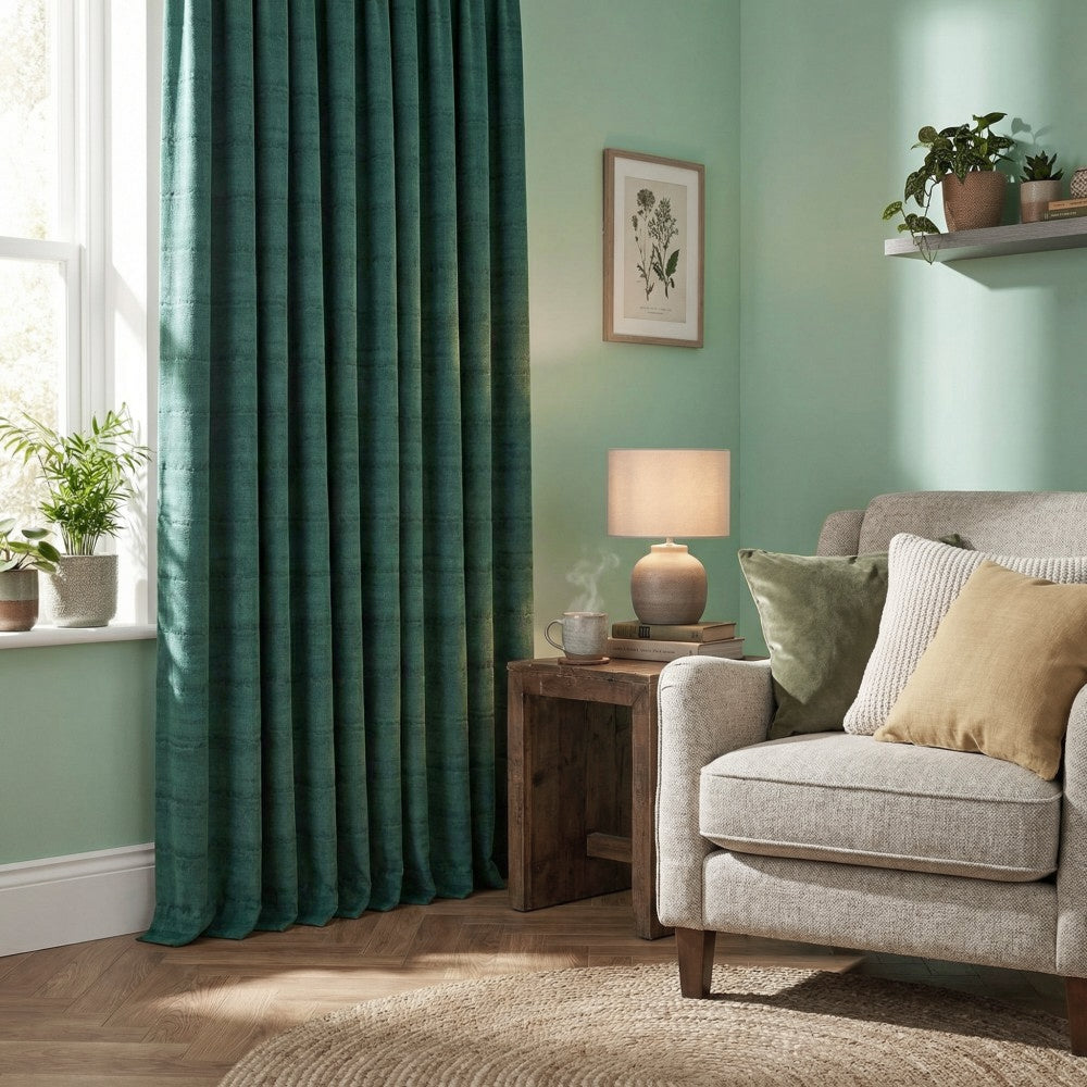 Betty Wood Grain Striped Curtains