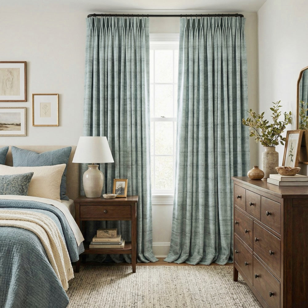Betty Wood Grain Striped Curtains