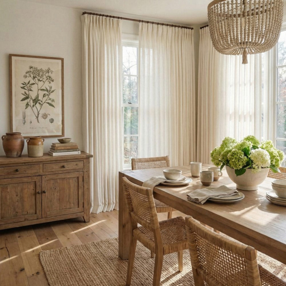 Bianca Soft Wool Custom Sheer Curtains