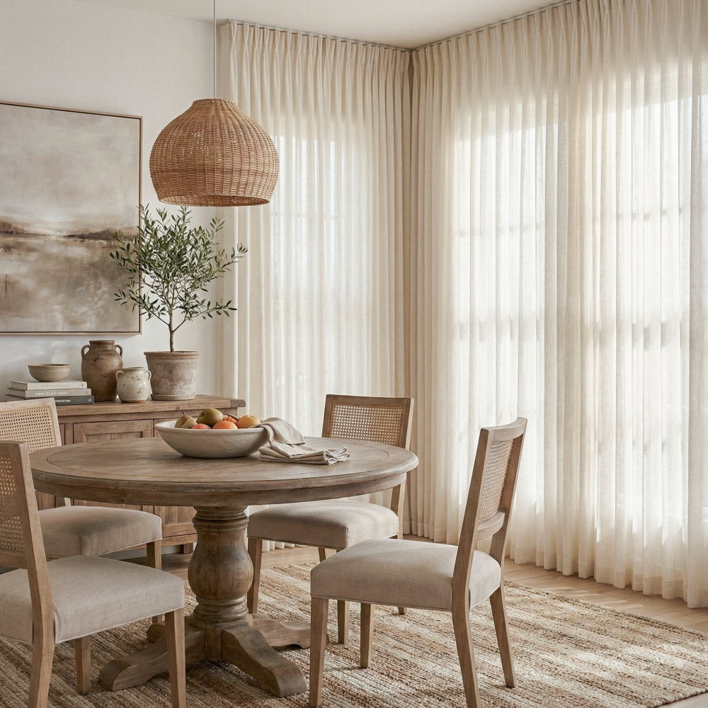 Bianca Soft Wool Custom Sheer Curtains