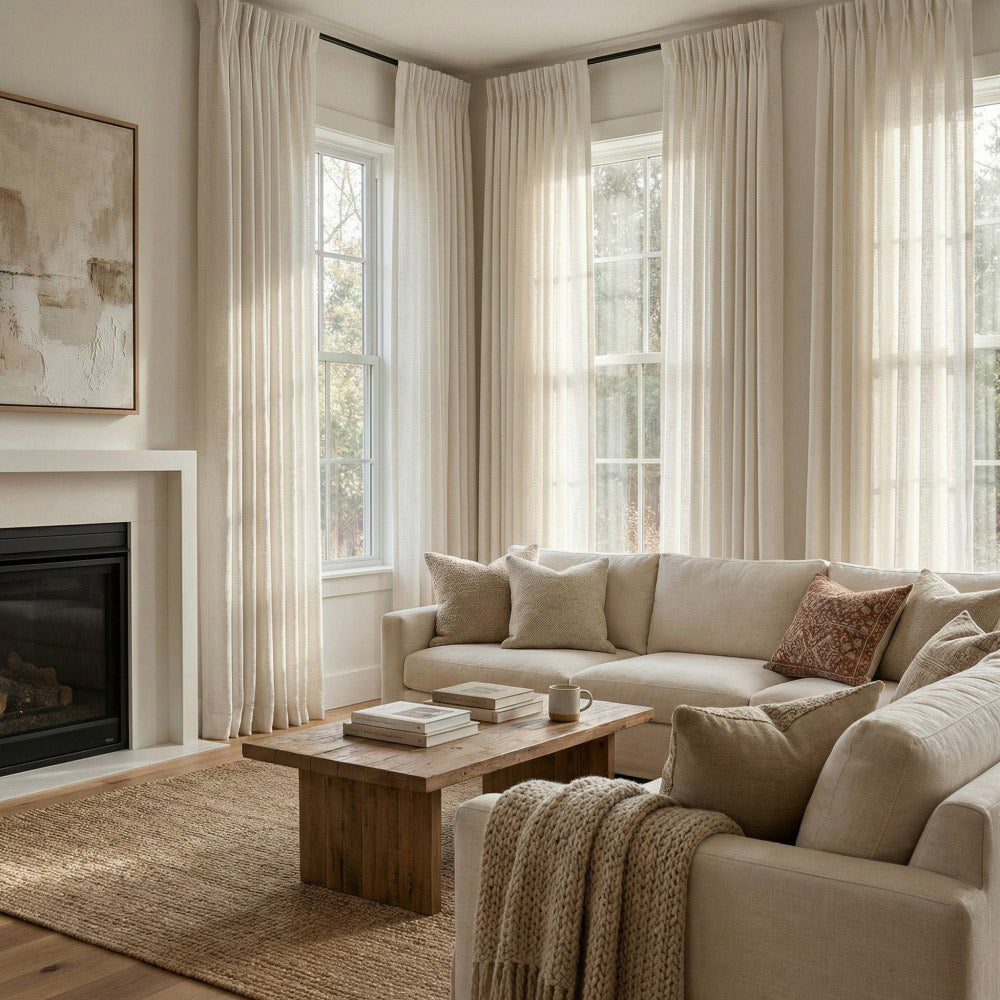 Bianca Soft Wool Custom Sheer Curtains