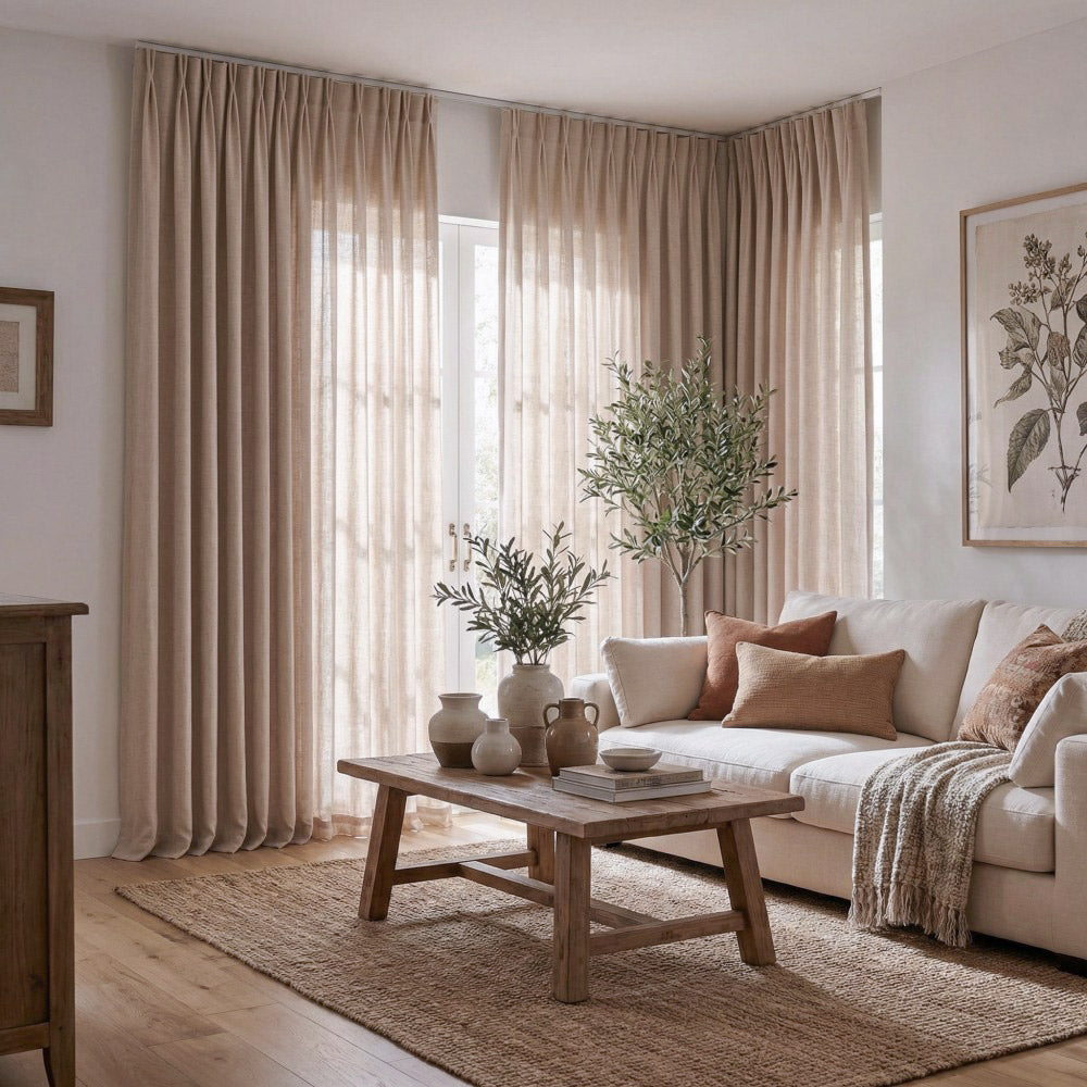 Bianca Soft Wool Custom Sheer Curtains