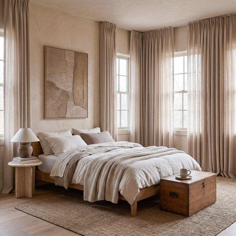 Bianca Soft Wool Custom Sheer Curtains