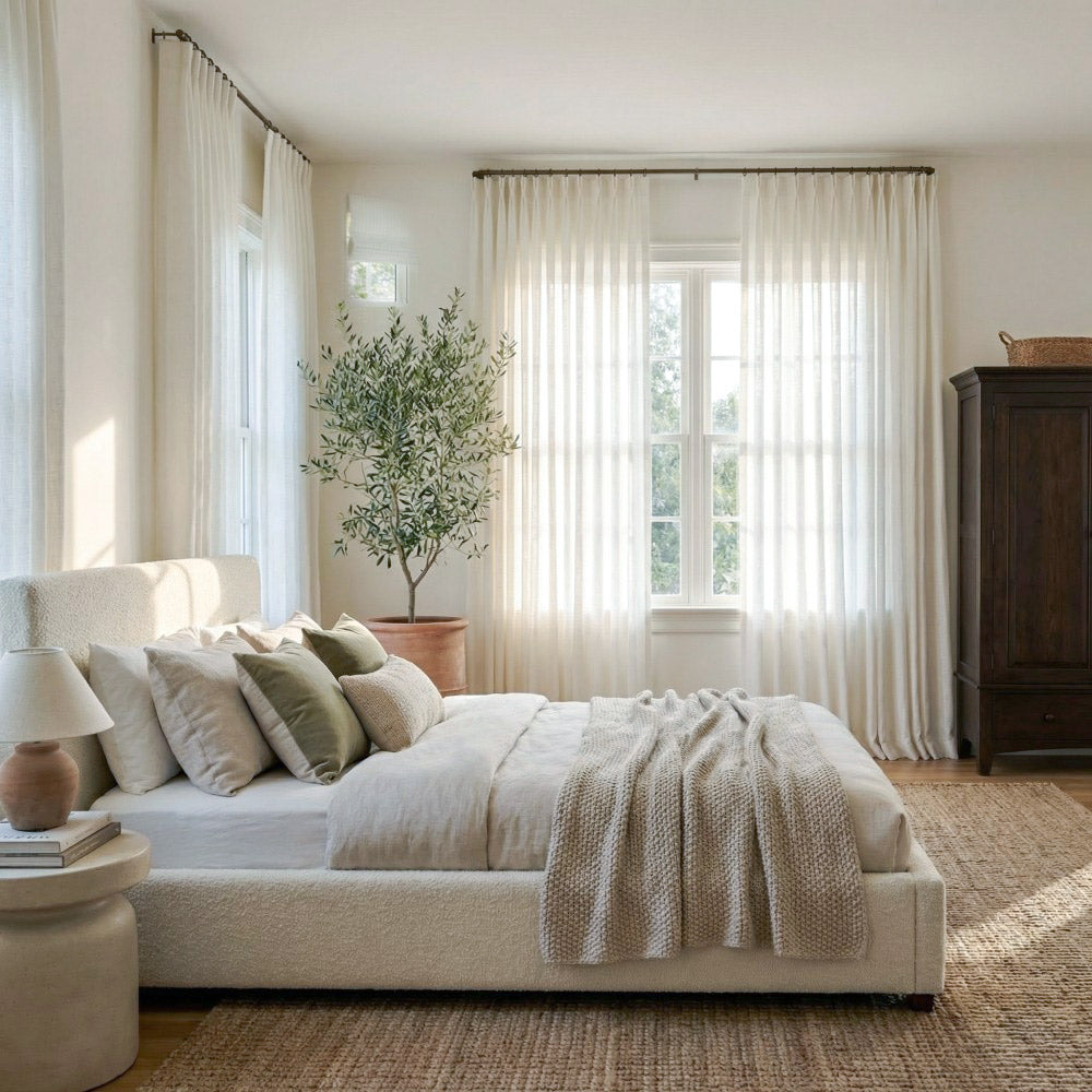 Bianca Soft Wool Custom Sheer Curtains